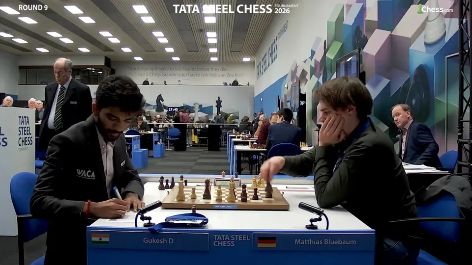 Bluebaum. beats Gukesh