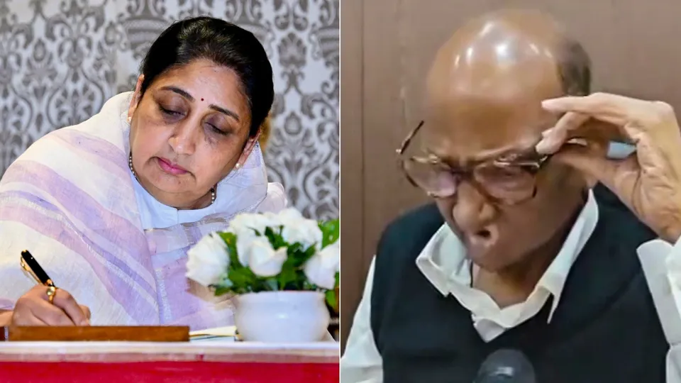 Sunetra Pawar and Sharad Pawar