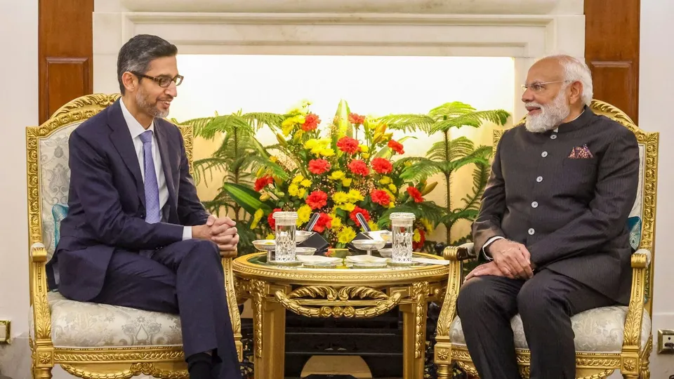 Narendra Modi meets Sundar Pichai
