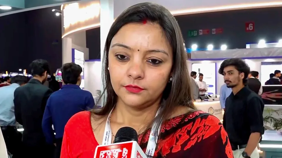 Professor Dr. Neha Singh of Galgotias University speaks to PTI amid a controversy over the display of a robotic dog that raised questions about the origin and ownership of the technology showcased at the AI Summit Expo, in New Delhi, Wednesday, Feb. 18, 2026.