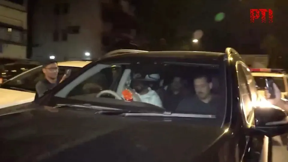 Salman Khan leaves Lilavati Hospital after seeing his father Salim Khan on Tuesday, Feb 17, 2026.