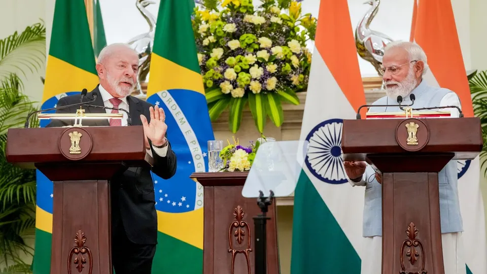 Narendra Modi Luiz Inacio Lula Da Silva India Brazil