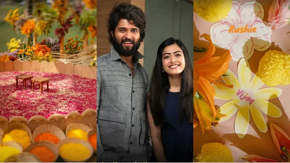 Vijay Deverakonda Rashmika Mandanna Haldi