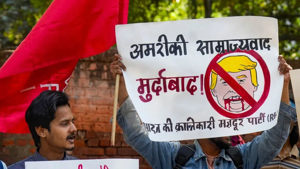 Left Parties Protest against US Israel