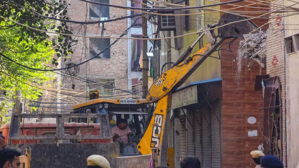 Uttam Nagar Holi Clash Demolition