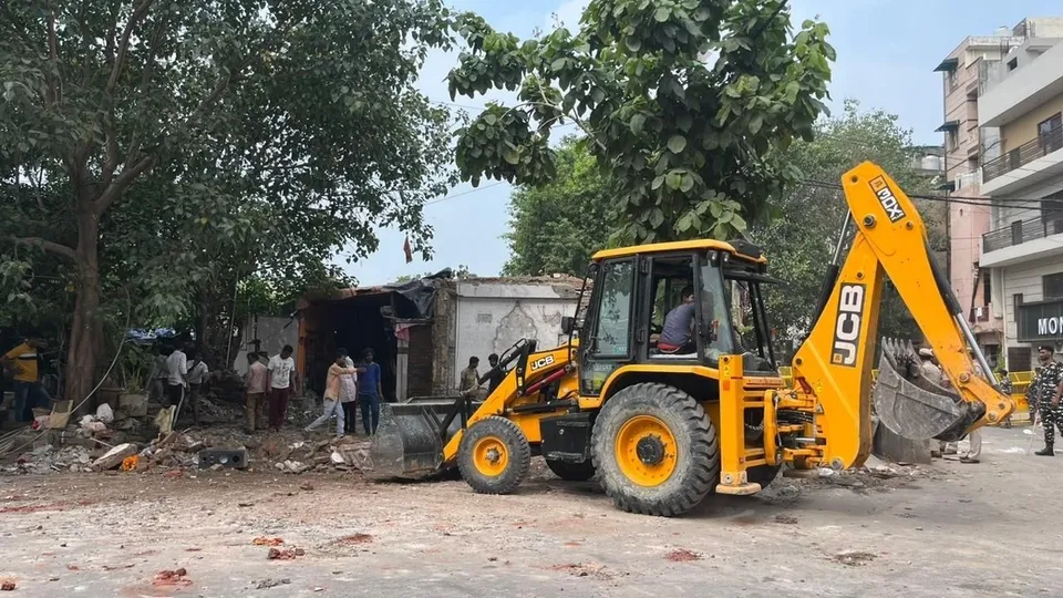 Geeta Colony Anti-encroachment Bulldozer
