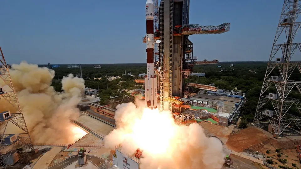 In this Saturday, Sept. 2, 2023 file photo, ISRO's PSLV-C57 carrying Aditya-L1, India's maiden solar mission spacecraft, lifts off from the launch pad at Satish Dhawan Space Centre, in Sriharikota. ISRO on Saturday, Jan. 6, 2024, performed the final maneuver to inject the Aditya-L1 spacecraft into its destination orbit Lagrange Point-1.