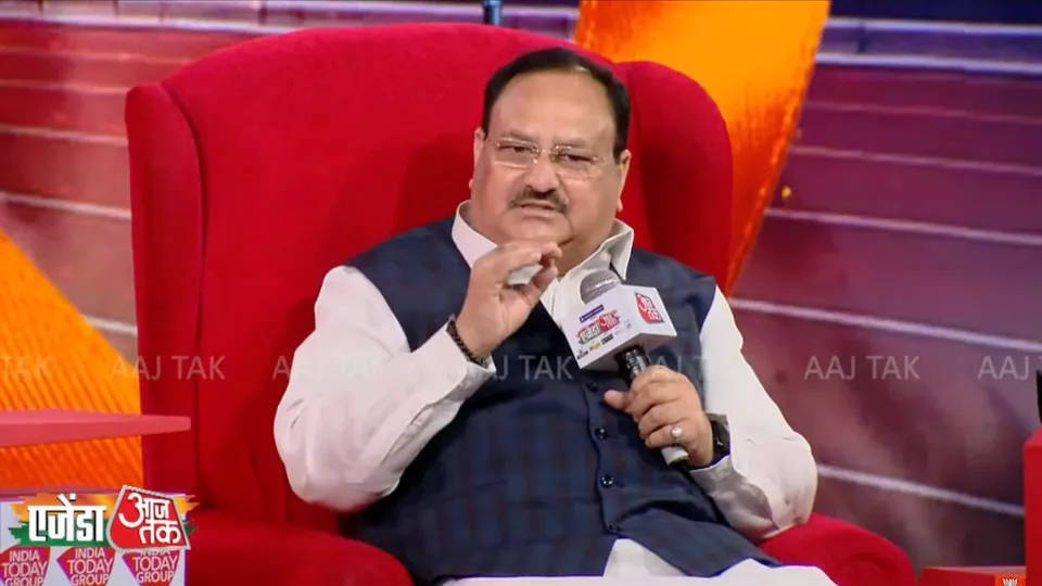 JP Nadda at Agenda Aaj Tak