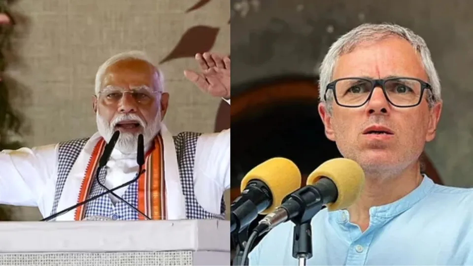 Prime Minister Narendra Modi and National Conference vice president Omar Abdullah