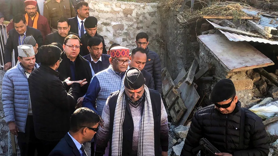 Pushkar Singh Dhami inspects landslide-hit Joshimath area