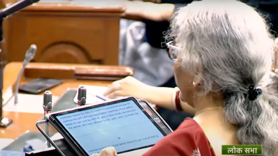 Finance Minister Nirmala Sitharaman presenting Budget for 2023-24 in Parliament
