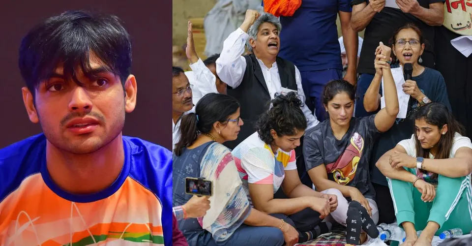 neeraj chopra wrestlers protest.jpg