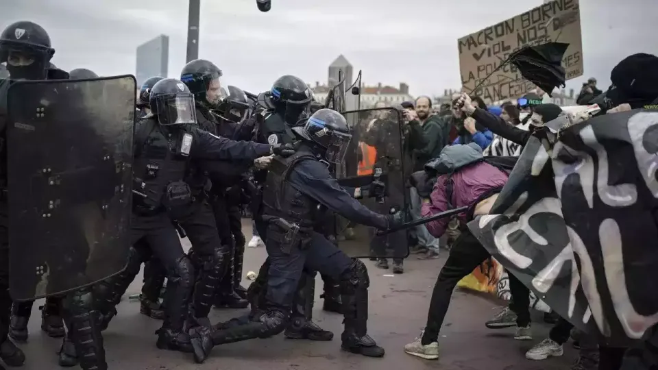 Pension protest