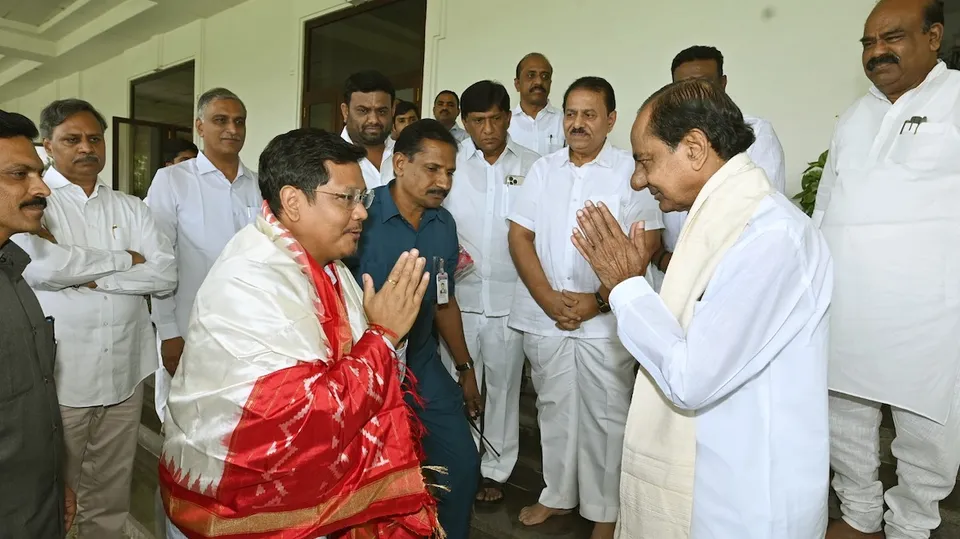 Conrad Sangma meets KCR in Hyderabad