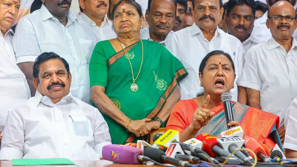 AIADMK general secretary Edappadi K Palaniswami and Desiya Murpokku Dravida Kazhagam (DMDK) general secretary Premalatha Vijayakanth