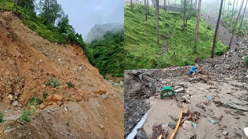 The Badrinath National Highway at Chhinka, near Nandprayag, Gauchar-Kameda, is closed due to boulders and debris