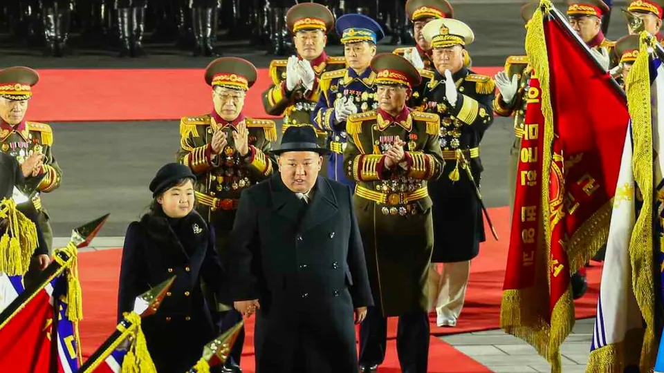 North Korean leader Kim Jong Un and his daughter Kim Ju Ae