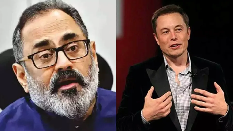Rajeev Chandrasekhar and Elon Musk