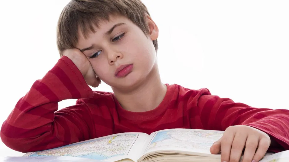 child bored sad depressed reading