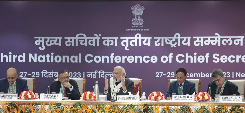 PM Modi chaired the third National Conference of Chief Secretaries