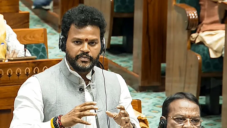 Union Minister Kinjarapu Ram Mohan Naidu speaks in the Lok Sabha during the Monsoon session of Parliament, in New Delhi
