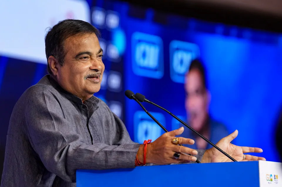 Union Minister Nitin Gadkari addresses the CII Annual Session 2023, in New Delhi