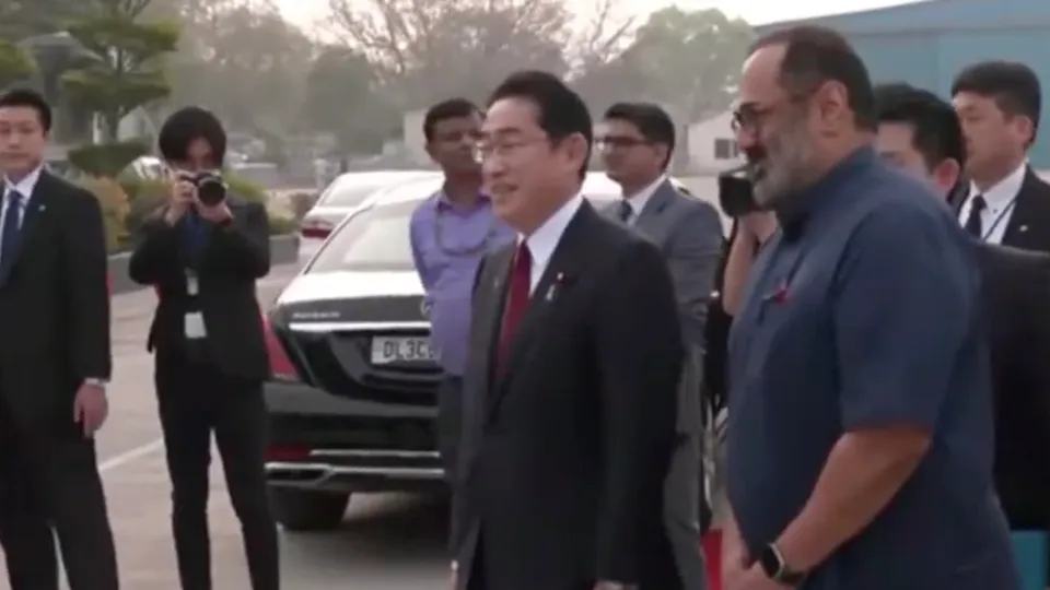 Fumio Kishida arrives in India