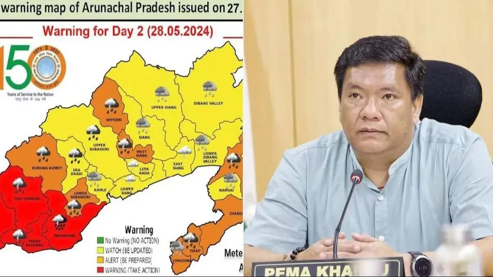 Chief Minister Pema Khandu requested the people of the state to take all precautionary measures and avoid vulnerable and isolated locations on Tuesday