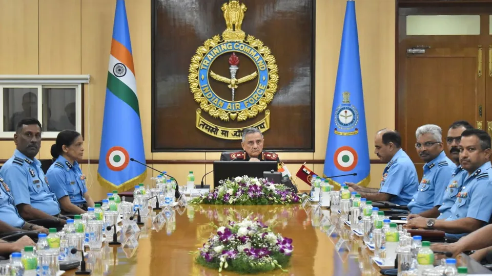 Chief of Defence Staff General Anil Chauhan during a visit to IAF Training Command headquarters, in Bengaluru, Friday, May 24, 2024