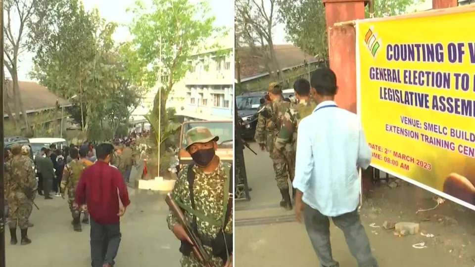 Tripura Nagaland Meghalaya counting