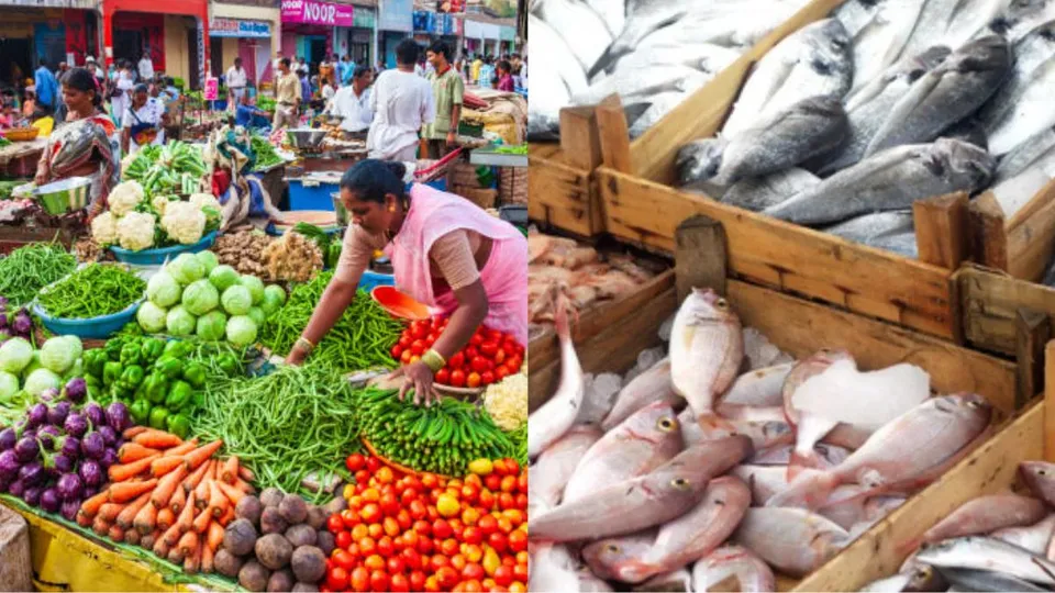 Fishes and vegetables