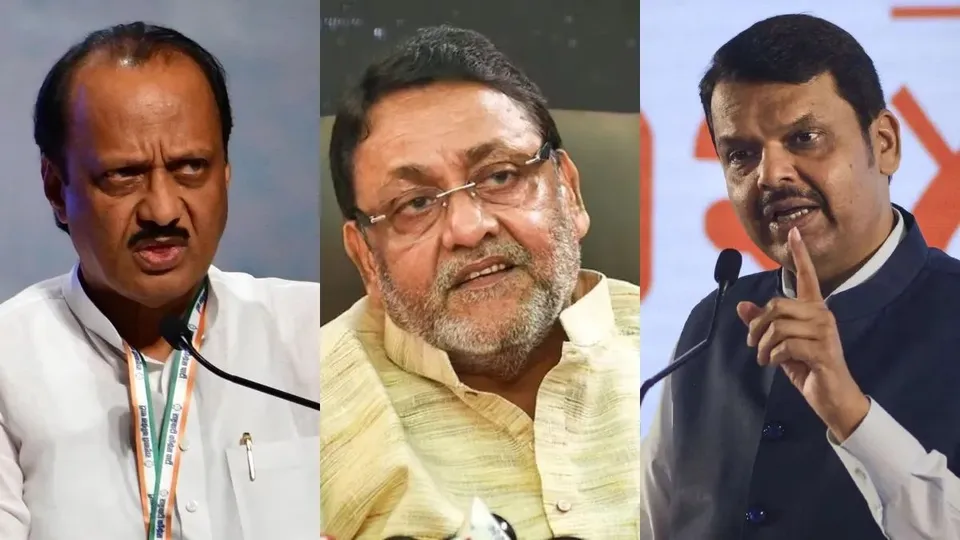 Ajit Pawar Nawab Malik Devendra Fadnavis