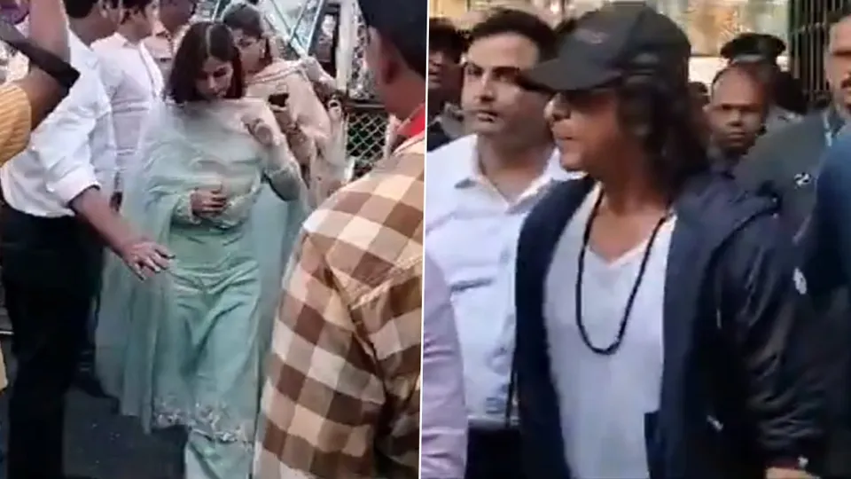 Shah Rukh Khan Suhana Khan Temple visit Dec 14.jpg