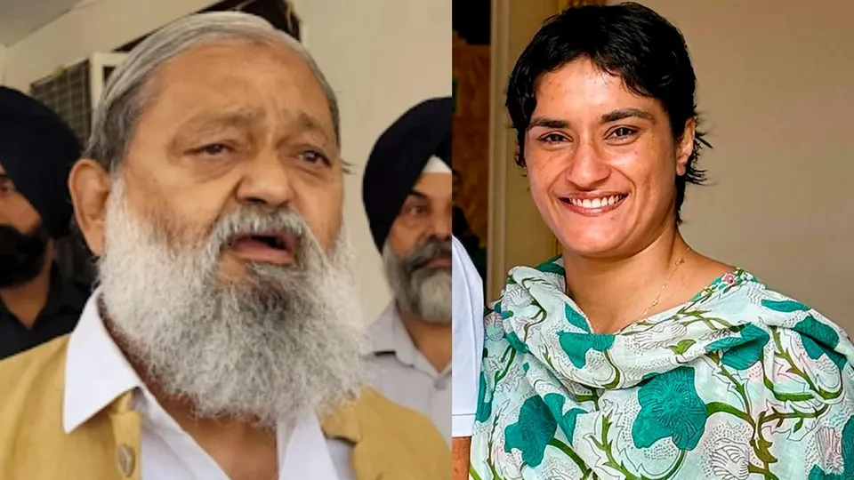 Anil Vij and Vinesh Phogat