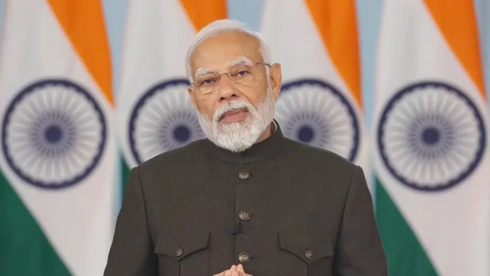 Prime Minister Narendra Modi virtually addressing 'Viksit Bharat, Viksit Rajasthan' event