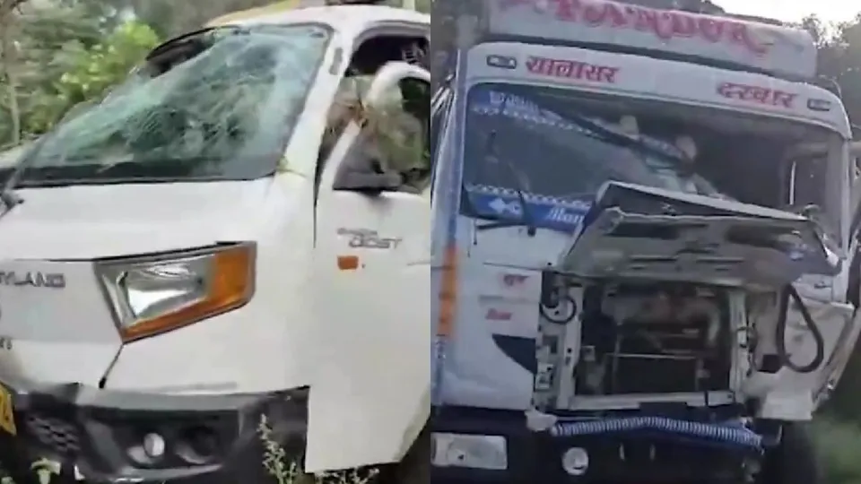 A truck hit a stationary vehicle carrying devotees in Haryana's Jind district on Tuesday