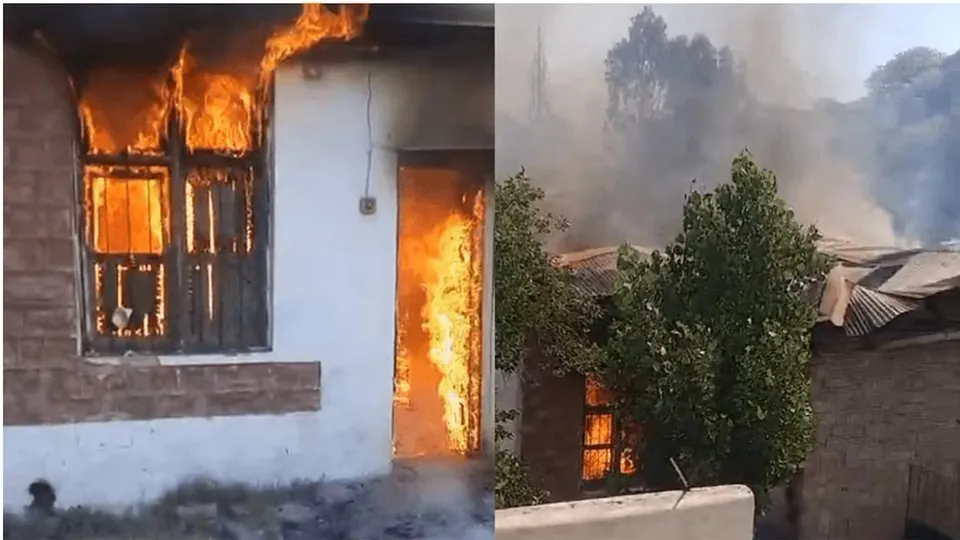 Massive fire in a remote mountainous region of Pakistan’s Khyber Pakhtunkhwa province