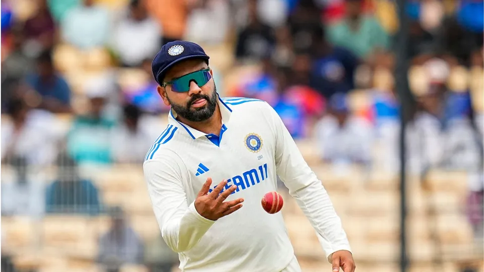India's captain Rohit Sharma during the third day of the first test cricket match between India and Bangladesh, at the MA Chidambaram Stadium, in Chennai, Saturday, Sept. 21, 2024.