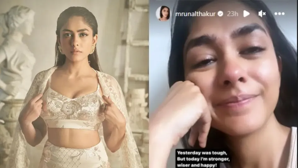 Mrunal Thakur crying