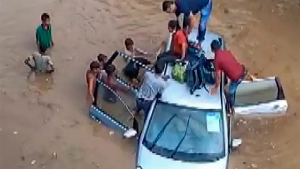Gurugram rains waterlogging