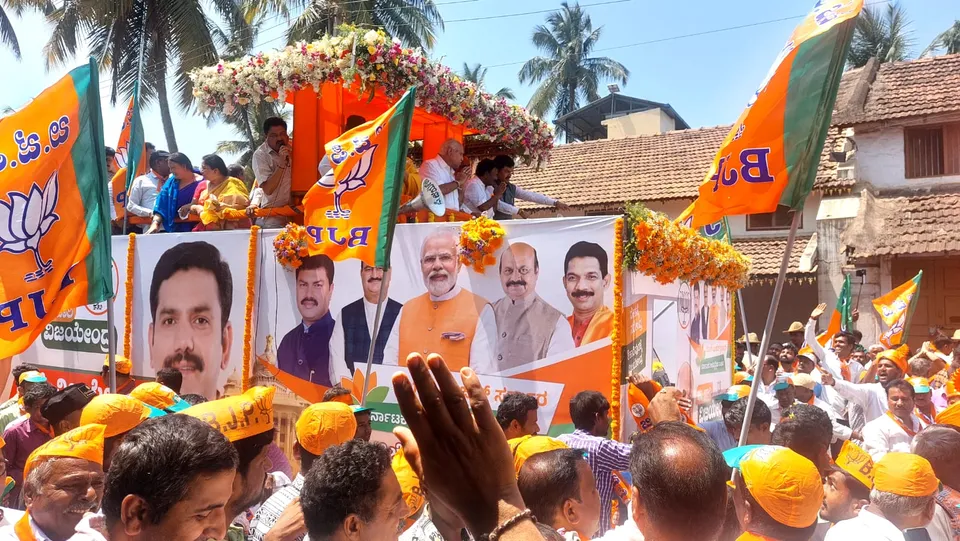 B Y Vijayendra files nomination in Shikaripura