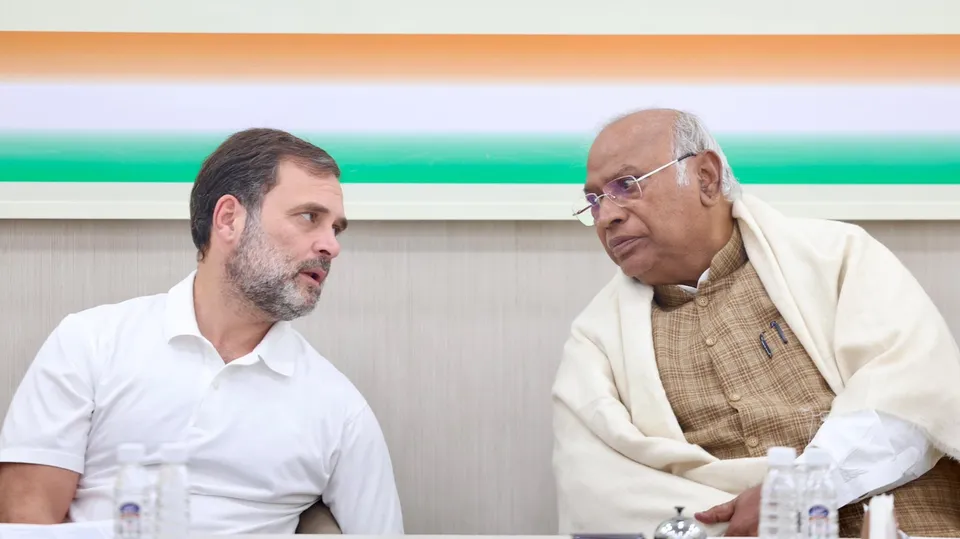Rahul Gandhi Mallikarjun Kharge Bihar Congress meeting