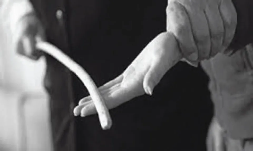 Cane Beating Teacher School Punishment