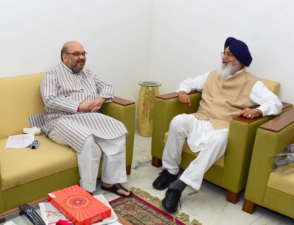 Parkash Singh Badal Amit Shah