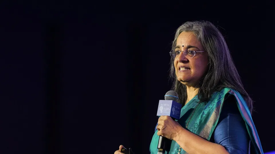 SEBI Chairperson Madhabi Puri Buch speaks during the Global Fintech Fest, in Mumbai, Thursday, Aug 29, 2024.