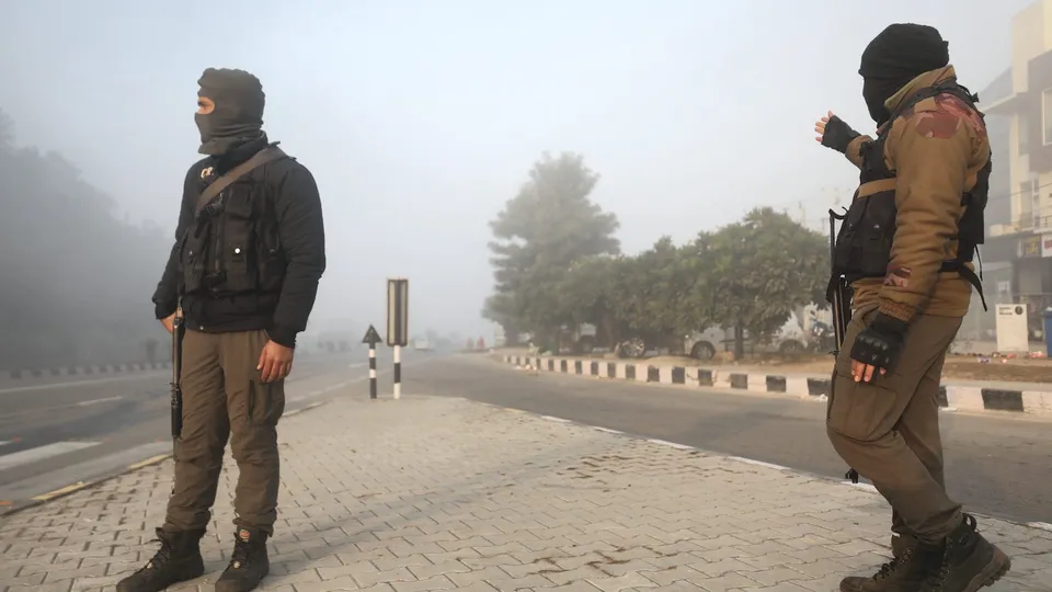 Security forces during encounter in Jammu
