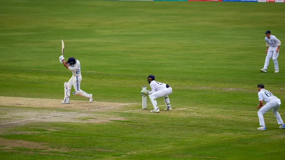 Yashasvi Jaiswal plays a shot during the second day of the fourth Test cricket match between India and England, in Ranchi, Saturday, Feb. 24, 2024
