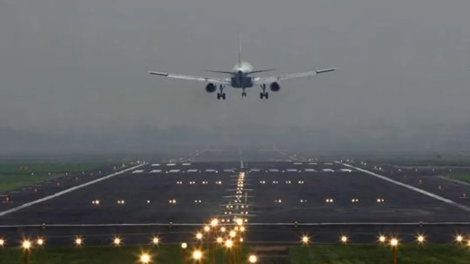 Delhi Airport Fog Flight Airline image Aviation image Take off flight image