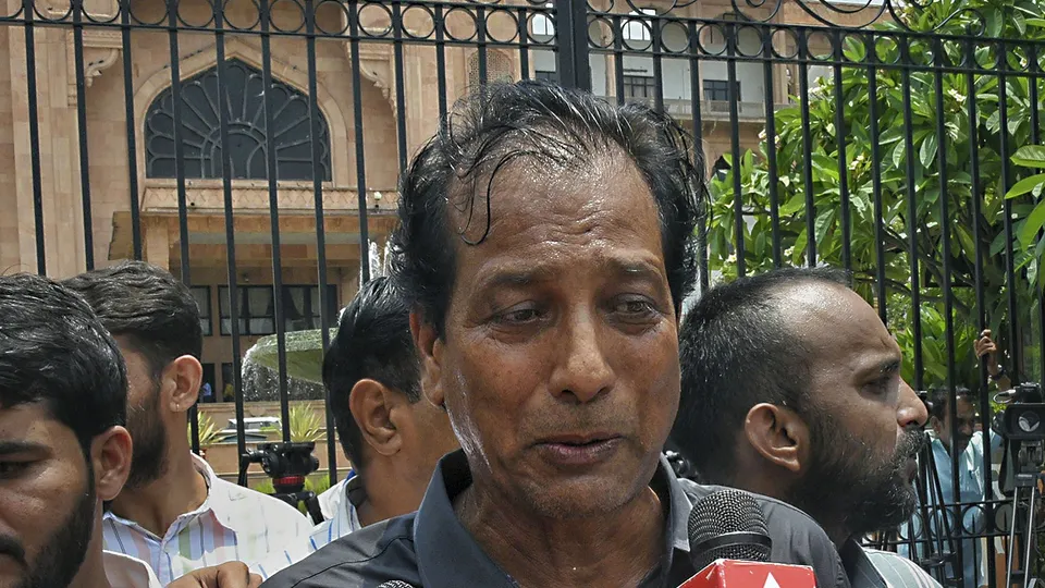 Congress MLA Rajendra Gudha who was recently sacked as a minister of Rajasthan govt. speaks with the media after the Rajasthan assembly was adjourned, in Jaipur