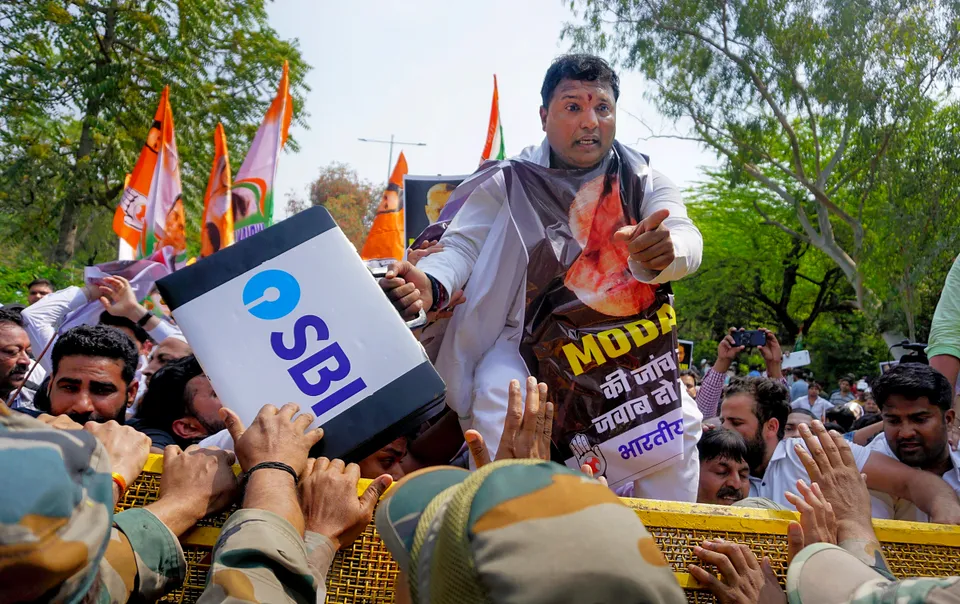 Youth Congress protest in Delhi Srinivas BV